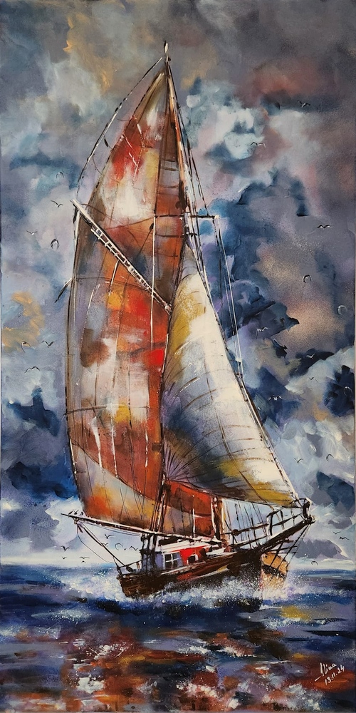 ArteDiAlina.com painting: Floating through space ..